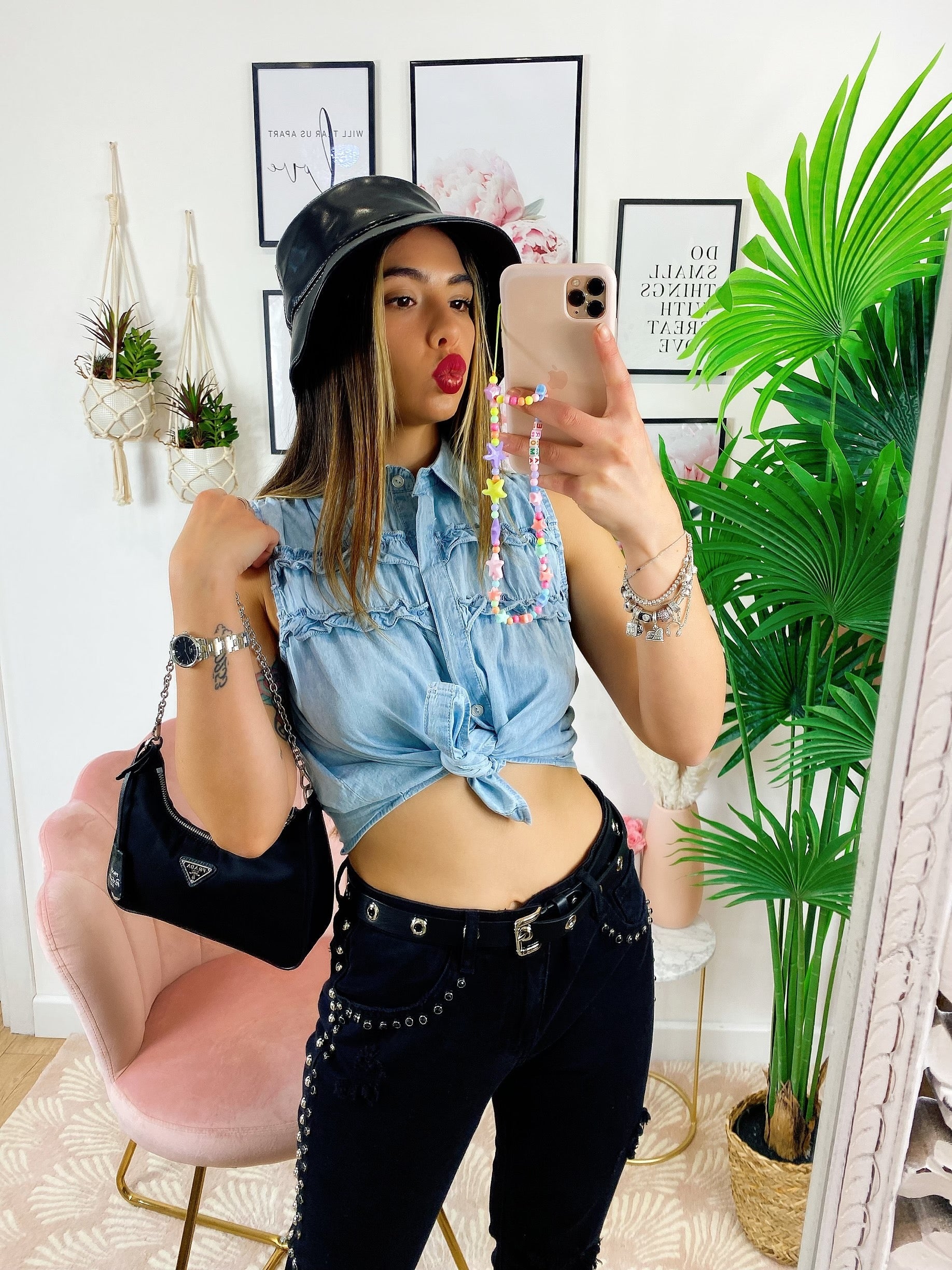 Blusa in jeans leggera