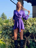 Abito in raso purple
