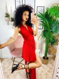 Dress Red carpet rosso gonna corta