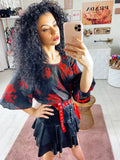 Blusa con fiori di ciliegio