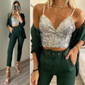 Completo giacca e pantalone verde