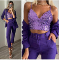 Completo giacca e pantalone Viola