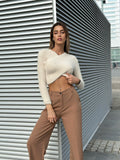 Maglioncino morbidissimo choker beige
