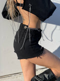 Short nero con catene