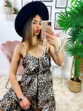 Mini Dress leopardato con catenine
