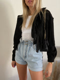 Short in jeans a caramella