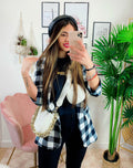 Giacca a quadri Black/white