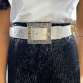 Cintura argento glitter