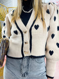 Cardigan a Cuori con bottoni
