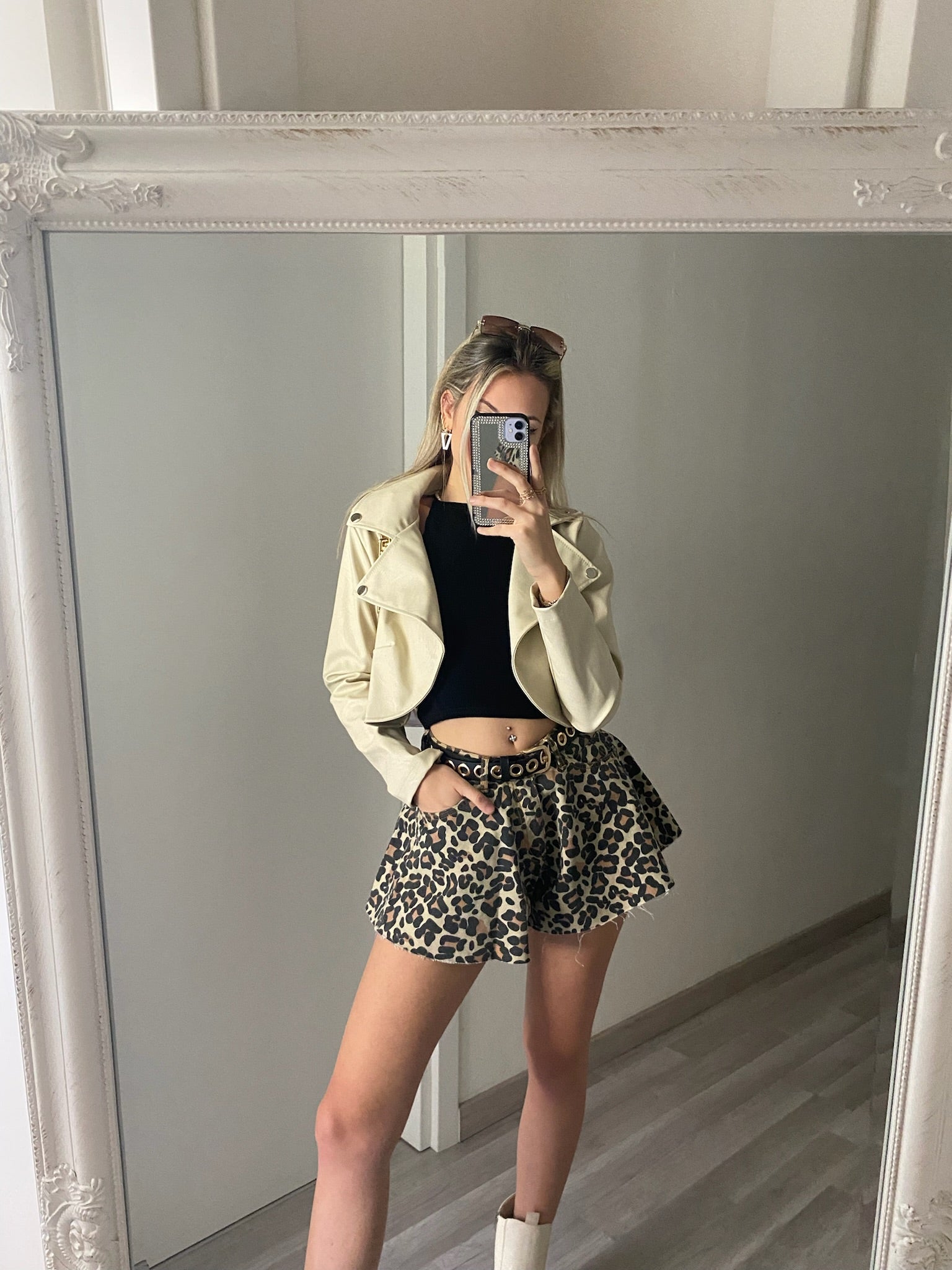 Giacchino beige crop