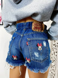 Short Levi’s Vintage stampa topolina con strappi