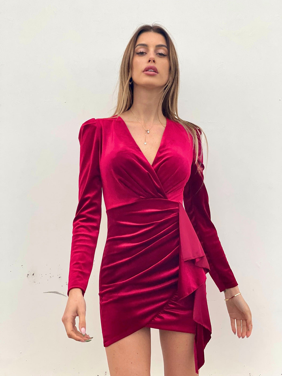 Abito Rosso con fusciacca