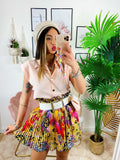 Camicia smanicata con borsetta Rosa