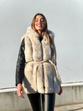 Smanicato in eco pelo beige