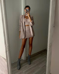 Completo tre pezzi glitter rosa