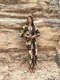 kimono nero gold con cintura