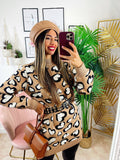 Maxi maglione morbidissimo con cuori Camel