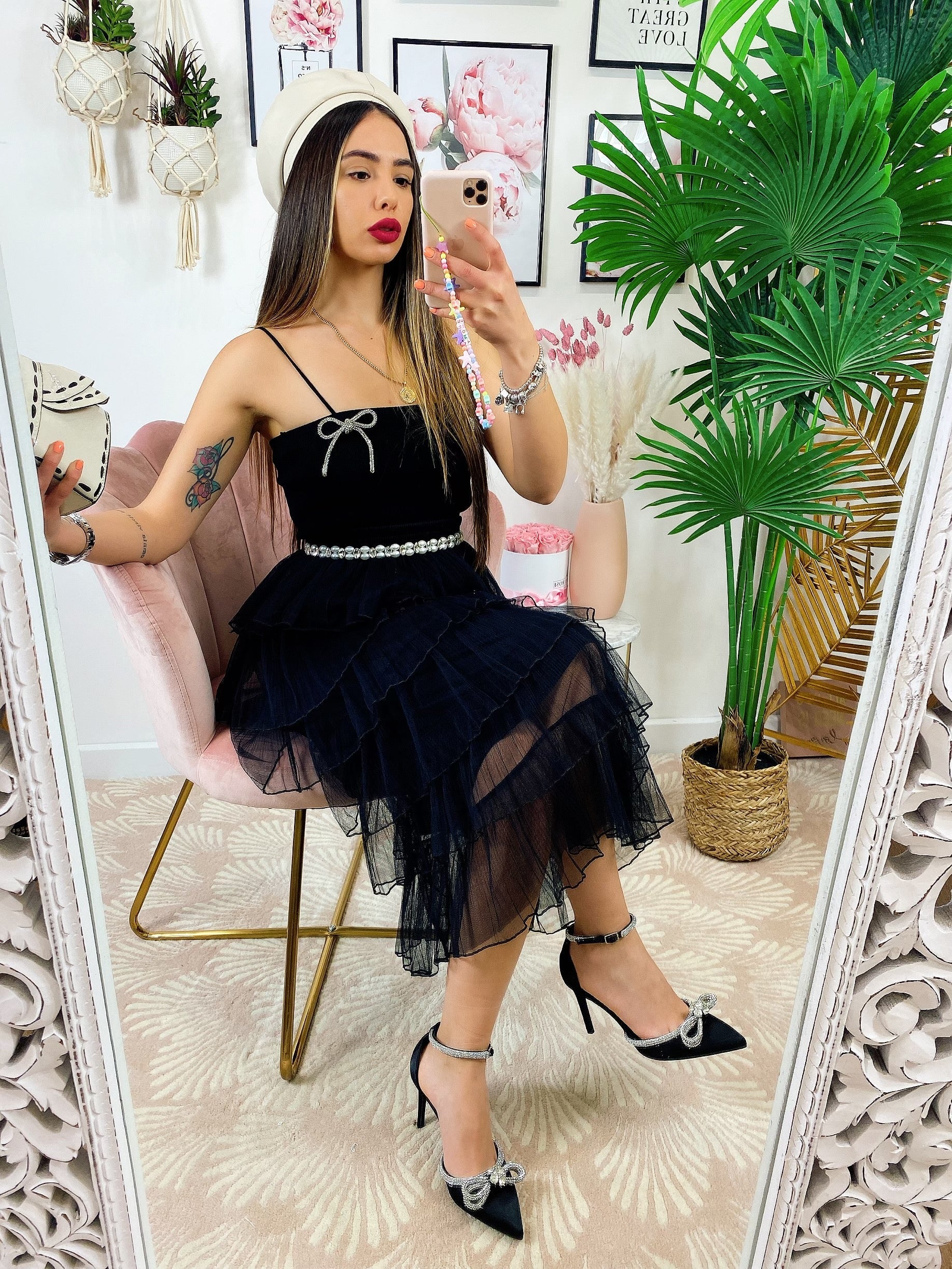 Gonna in tulle a balze