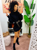 Abito in maglia Nero