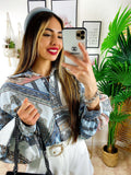 Camicia etnica sfumature Celesti