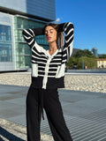 Cardigan bianco e nero