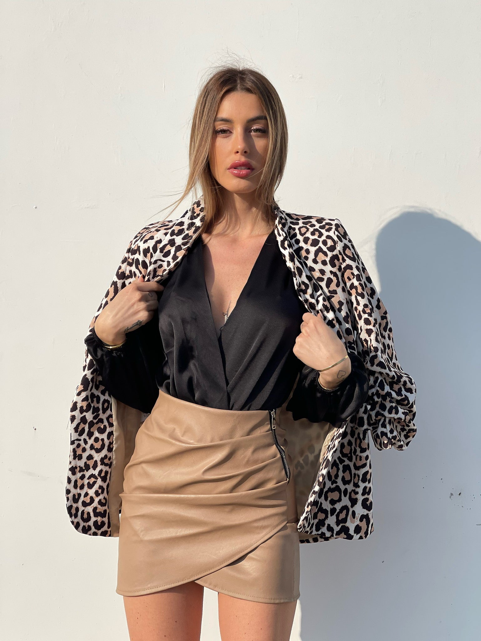 Giacca maculata beige