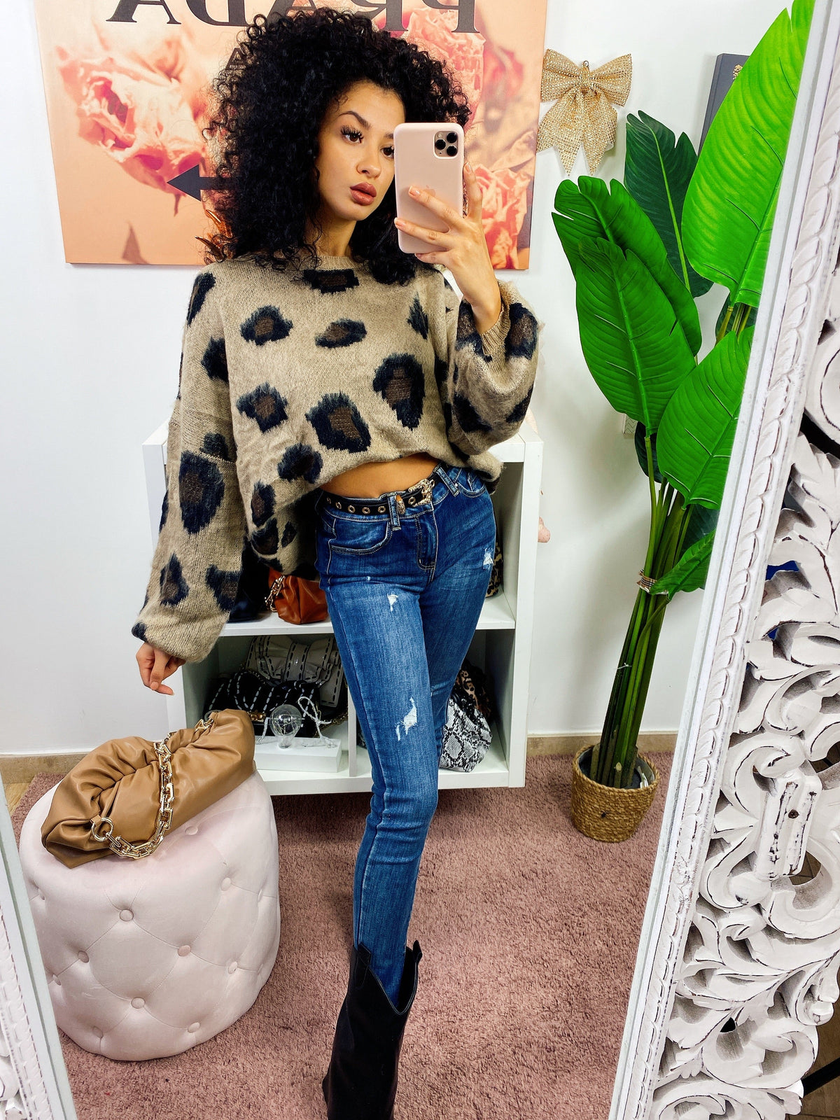 Maglione morbido maculato