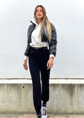 Bomber crop nero