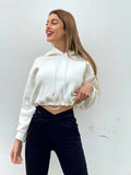 Felpa con elastico bianca