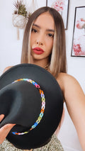 Cappello Nero catena multicolor