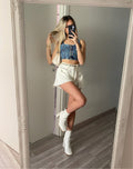 Corpetto in jeans con bottoni