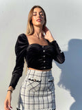 Maglia in ciniglia nera