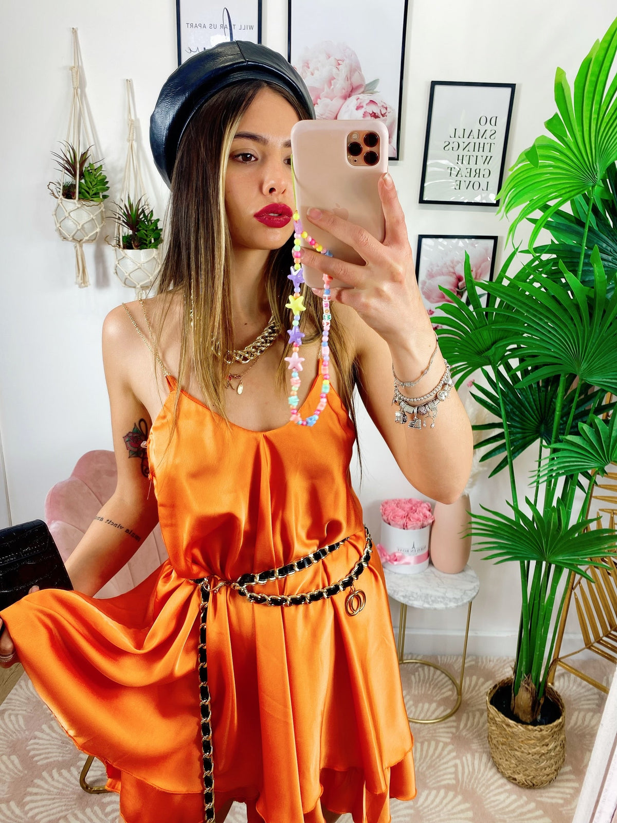 Abito con catenina Arancio