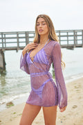 Pareo lilla con lurex