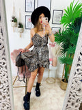 Mini Dress leopardato con catenine