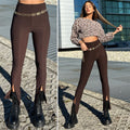 Pantalone con spacchetto marrone