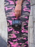 Abito a fascia military Fuxia