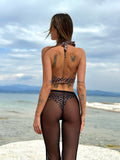 Bikini maculato tre pezzi