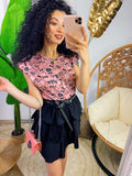 Maglia con spalline bombate rosa