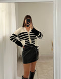 Cardigan bianco e nero