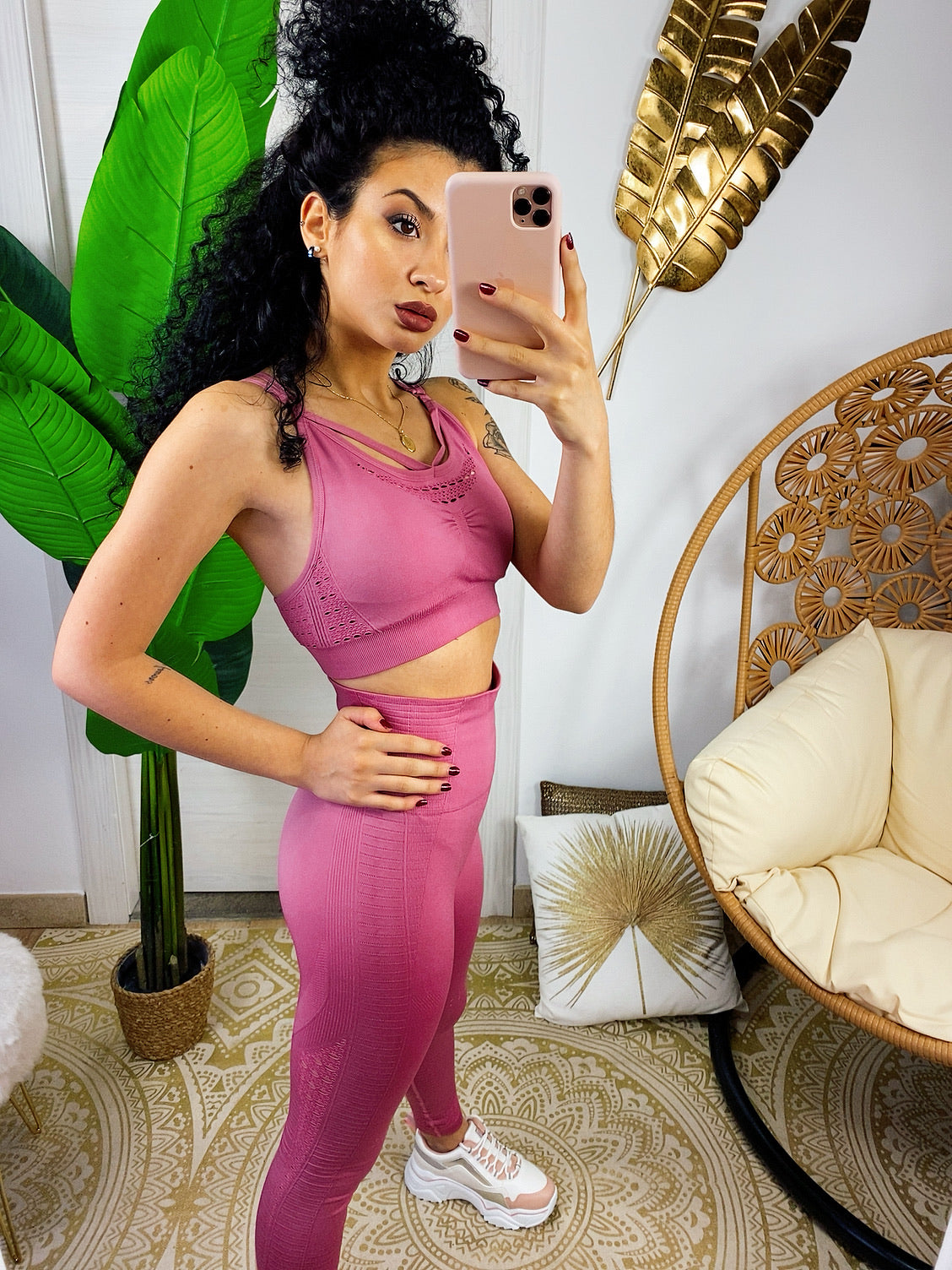 Set tuta sportiva colours rosa