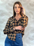 Camicia a quadri Camel black