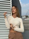 Maglioncino morbidissimo choker beige