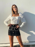 Maglia in ciniglia bianco