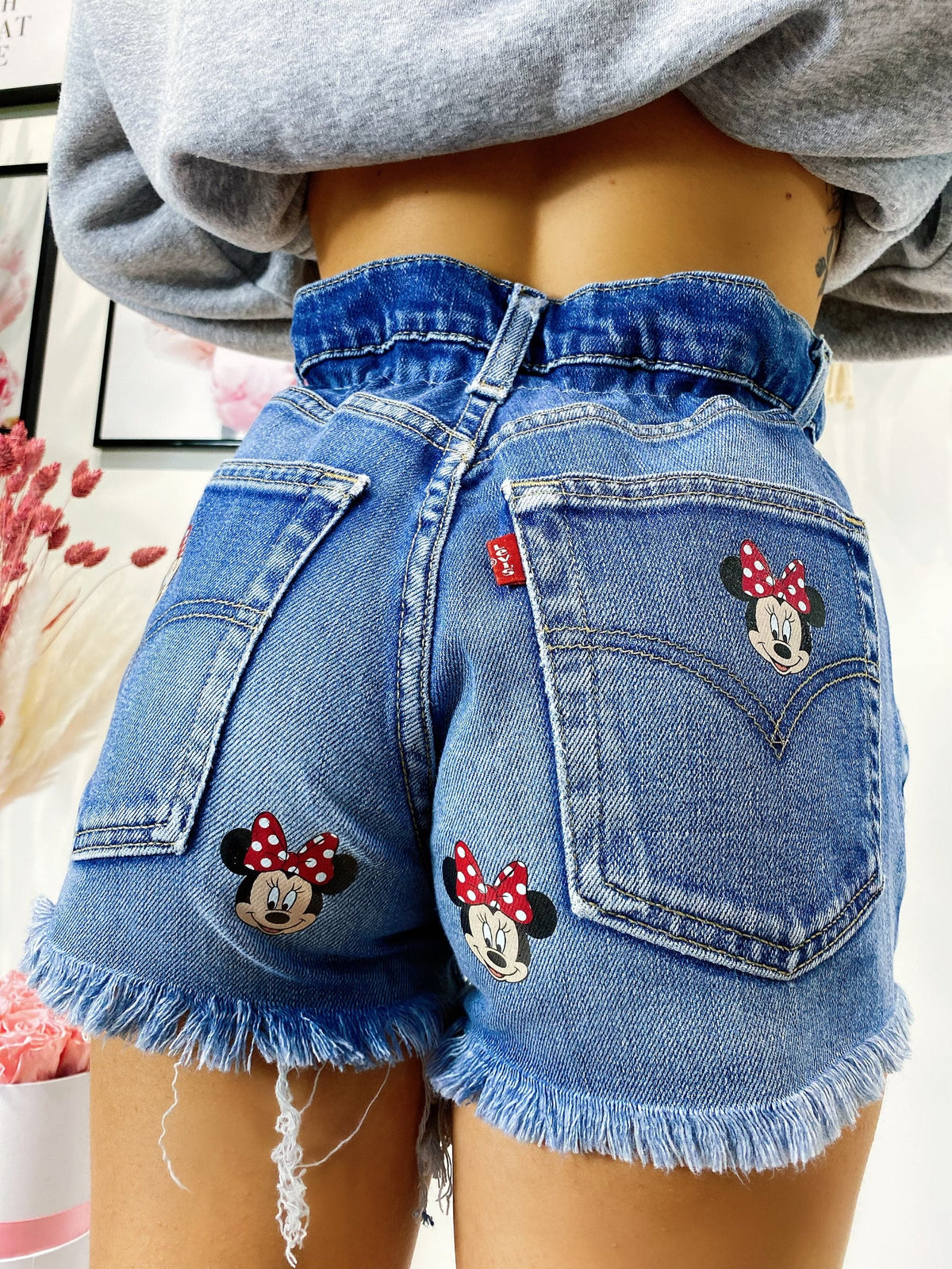 Short Levi’s Vintage stampa topolina senza strappi
