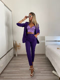 Completo giacca e pantalone Viola