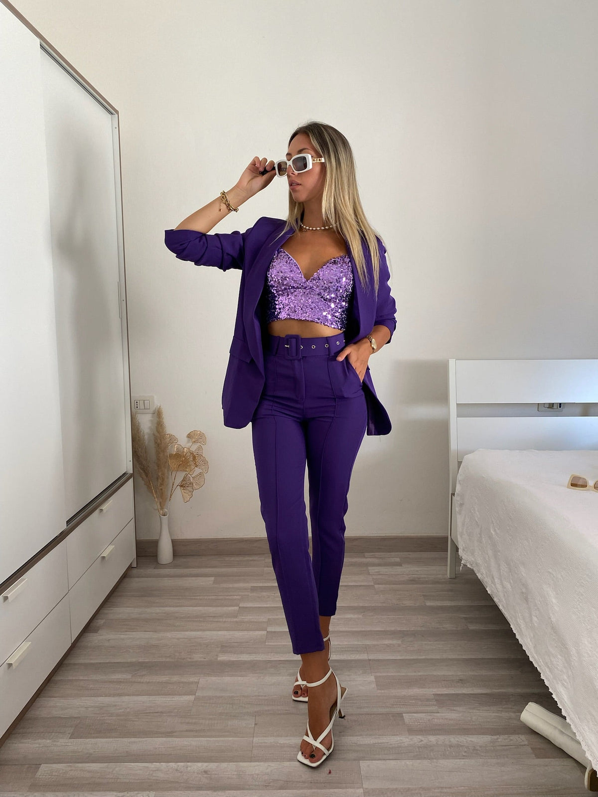 Completo giacca e pantalone Viola