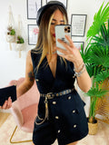 Tutina a Blazer con borsetta Nero