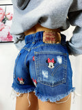 Short Levi’s Vintage stampa topolina con strappi