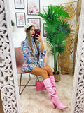 Stivale arricciato Pink